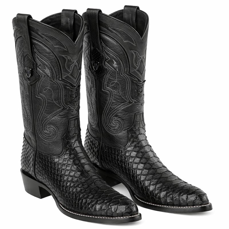Men's Wild West Python Skin J Toe Boots 29957-New Designer Collection - 6