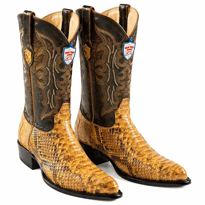 Men's Wild West Python Skin J Toe Boots 29957-New Designer Collection - 6