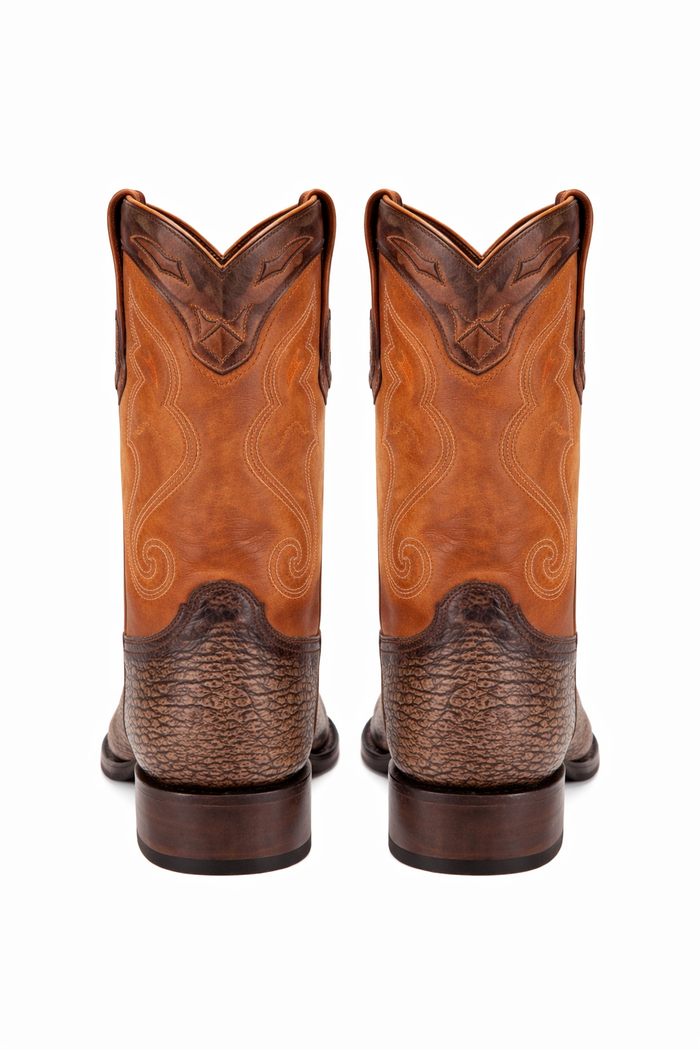 Men's Wild West Shark Skin Snip Toe Boots-New Designer Collection