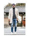 Men's Wool Car Coat - Light tan Driver Coat