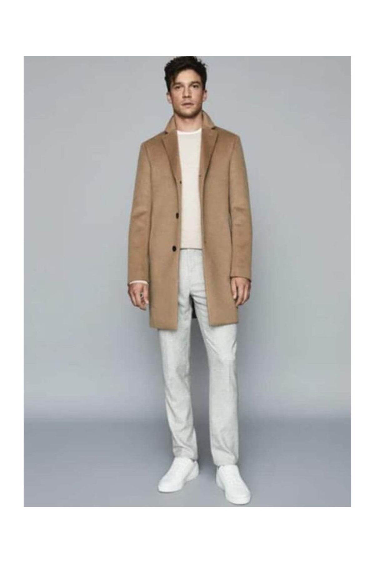 Mens Wool Epson Overcoat Camel