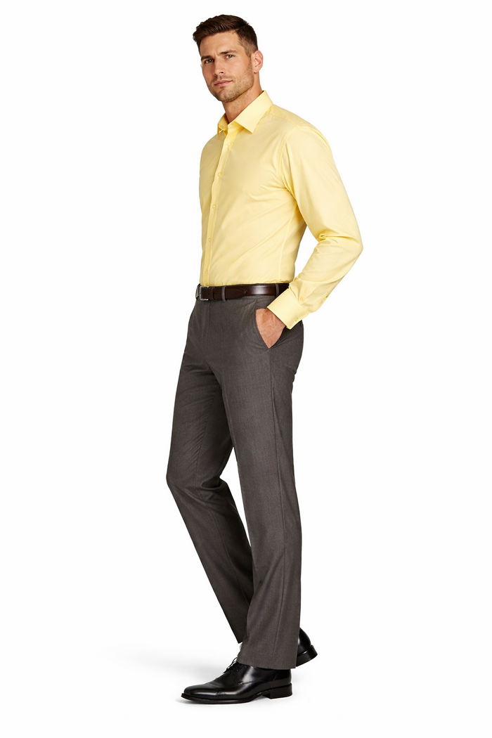 Mens Yellow Dress Shirt Yellow
