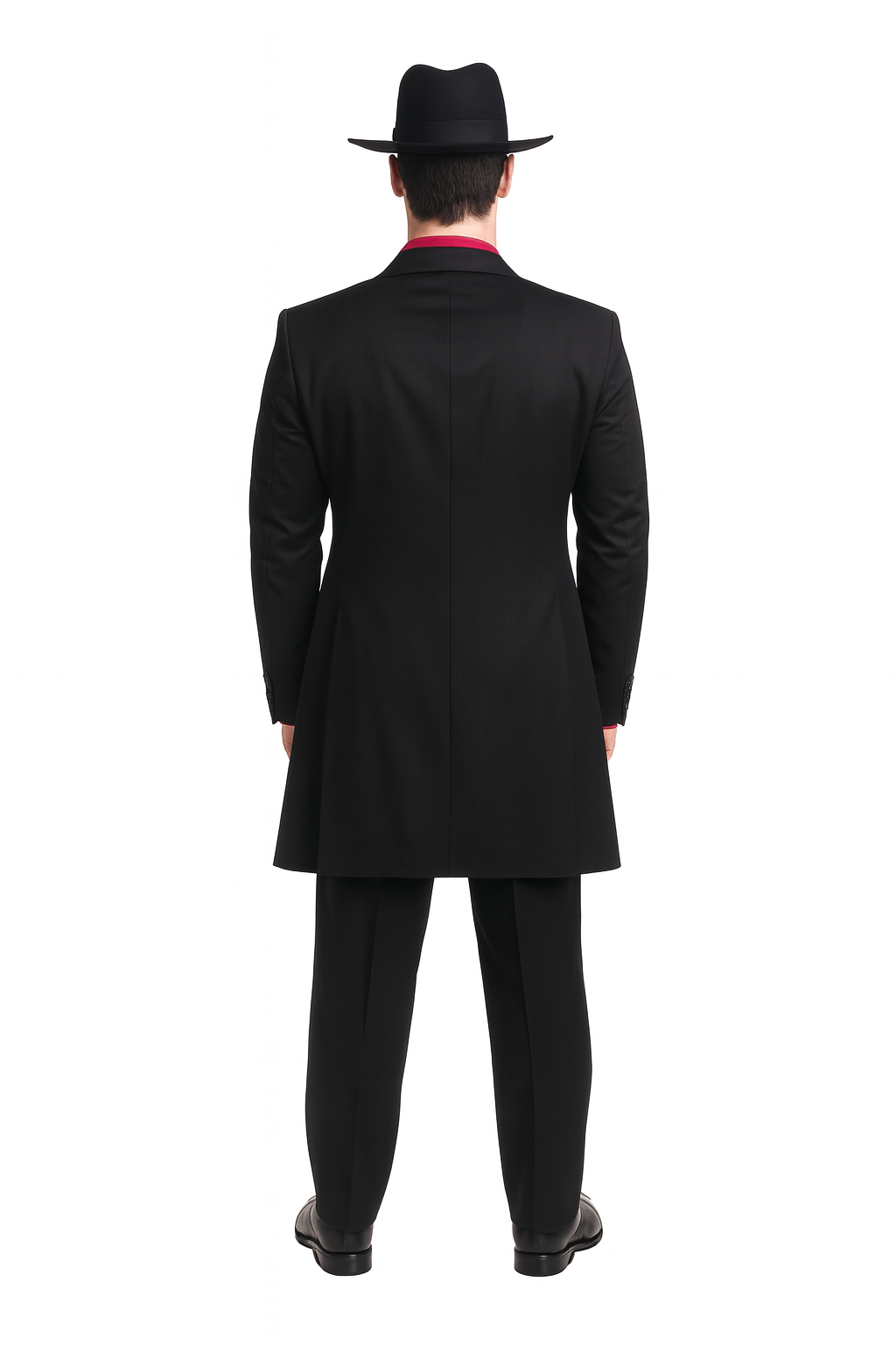Mens Zoot Suit in Solid Black Available in 7 Colors-New Designer Collection - 38 Short Jacket+32 Waist Adjustable 28to34)(Height: 5 4 to5 7 )(Neck  15-16.5)S-M)