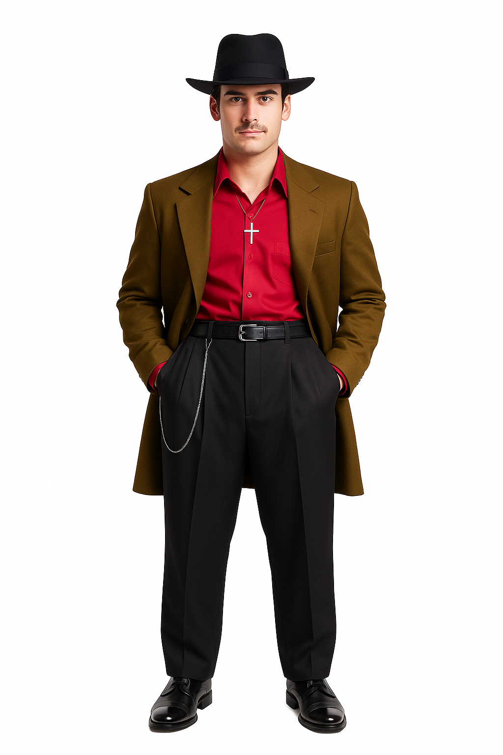 Mens Zoot Suit in Solid Black Available in 7 Colors-New Designer Collection - 38 Short Jacket+32 Waist Adjustable 28to34)(Height: 5 4 to5 7 )(Neck  15-16.5)S-M)