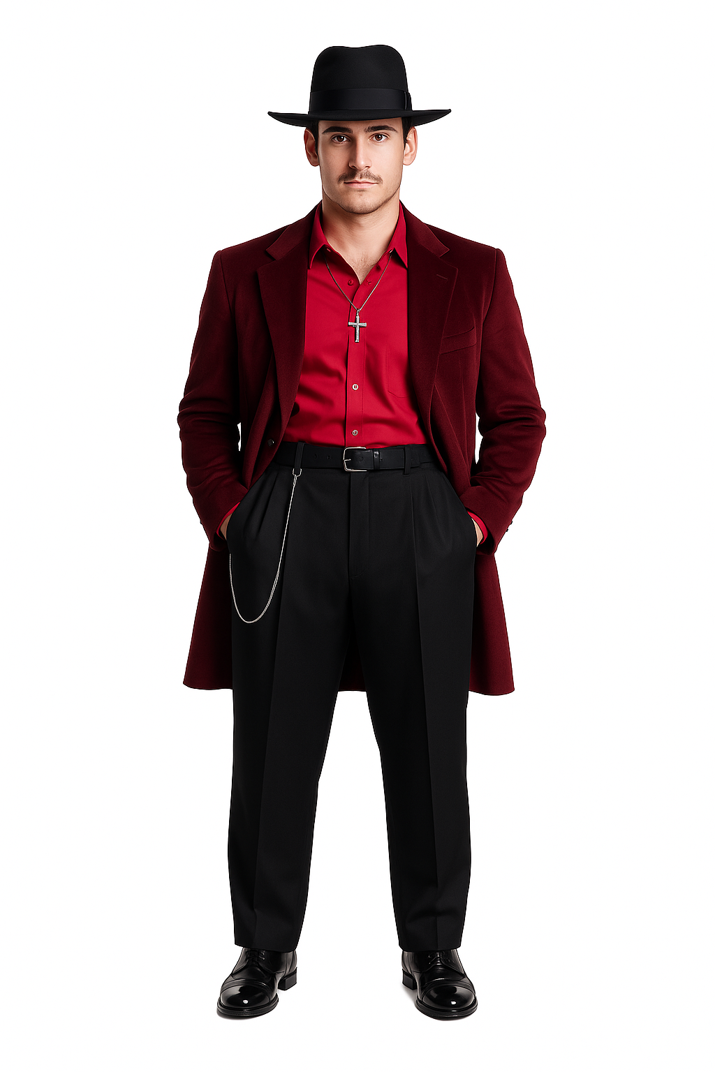 Mens Zoot Suit in Solid Black Available in 7 Colors-New Designer Collection - 38 Short Jacket+32 Waist Adjustable 28to34)(Height: 5 4 to5 7 )(Neck  15-16.5)S-M)