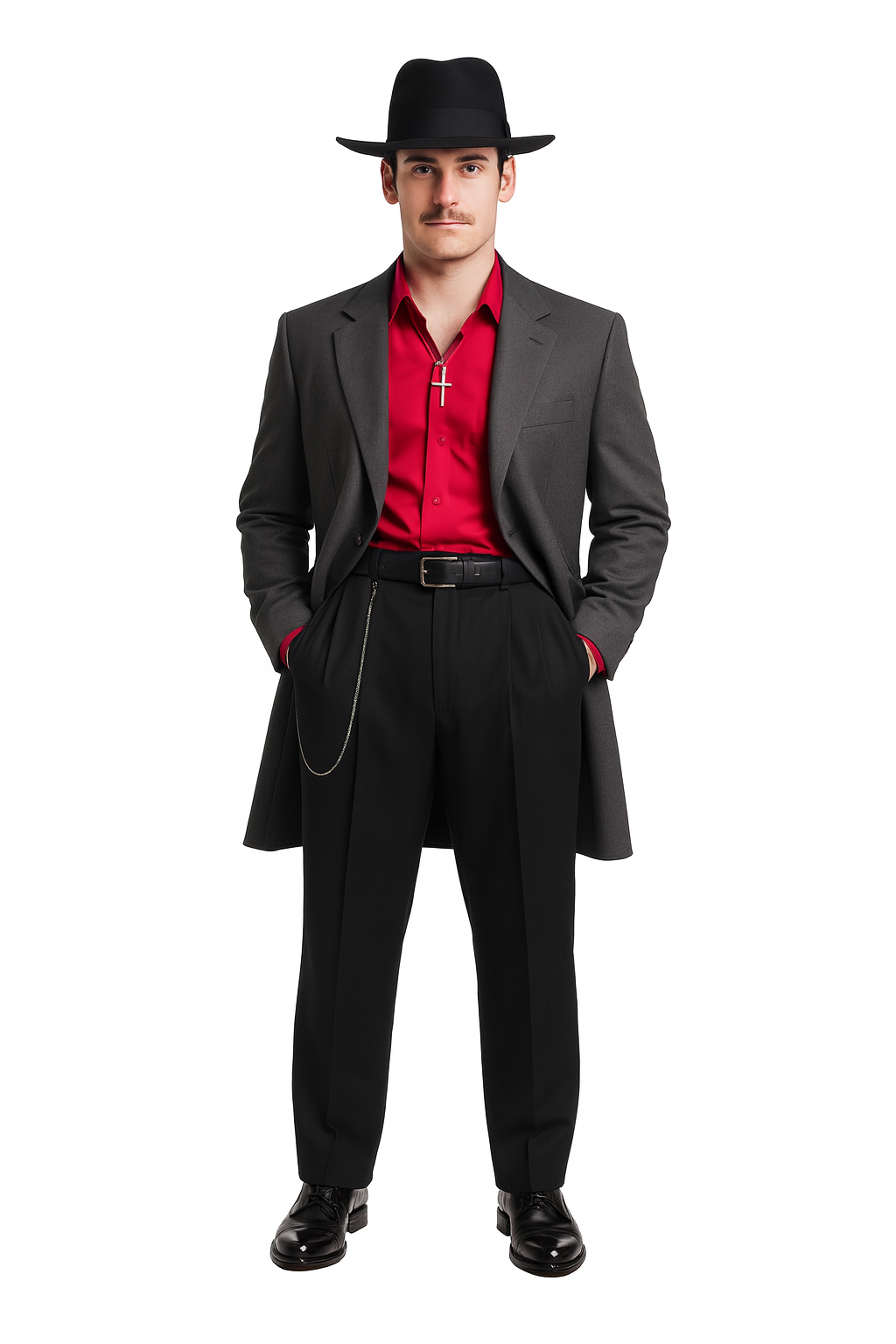 Mens Zoot Suit in Solid Black Available in 7 Colors-New Designer Collection - 38 Short Jacket+32 Waist Adjustable 28to34)(Height: 5 4 to5 7 )(Neck  15-16.5)S-M)