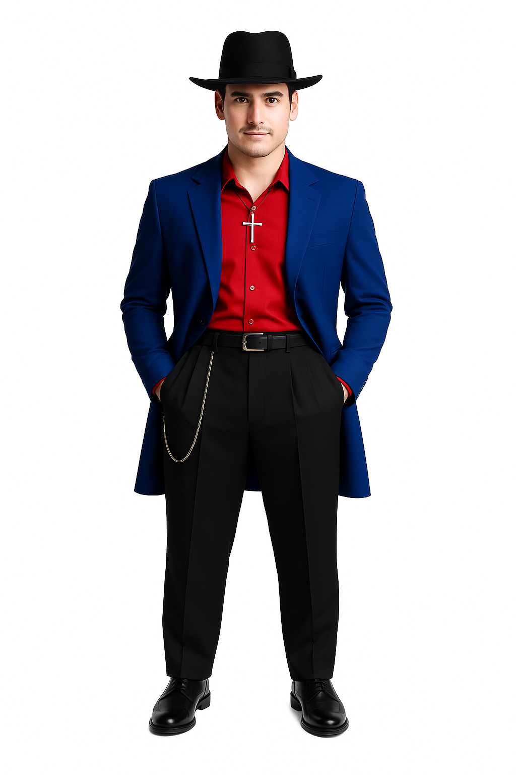 Mens Zoot Suit in Solid Black Available in 7 Colors-New Designer Collection - 38 Short Jacket+32 Waist Adjustable 28to34)(Height: 5 4 to5 7 )(Neck  15-16.5)S-M)