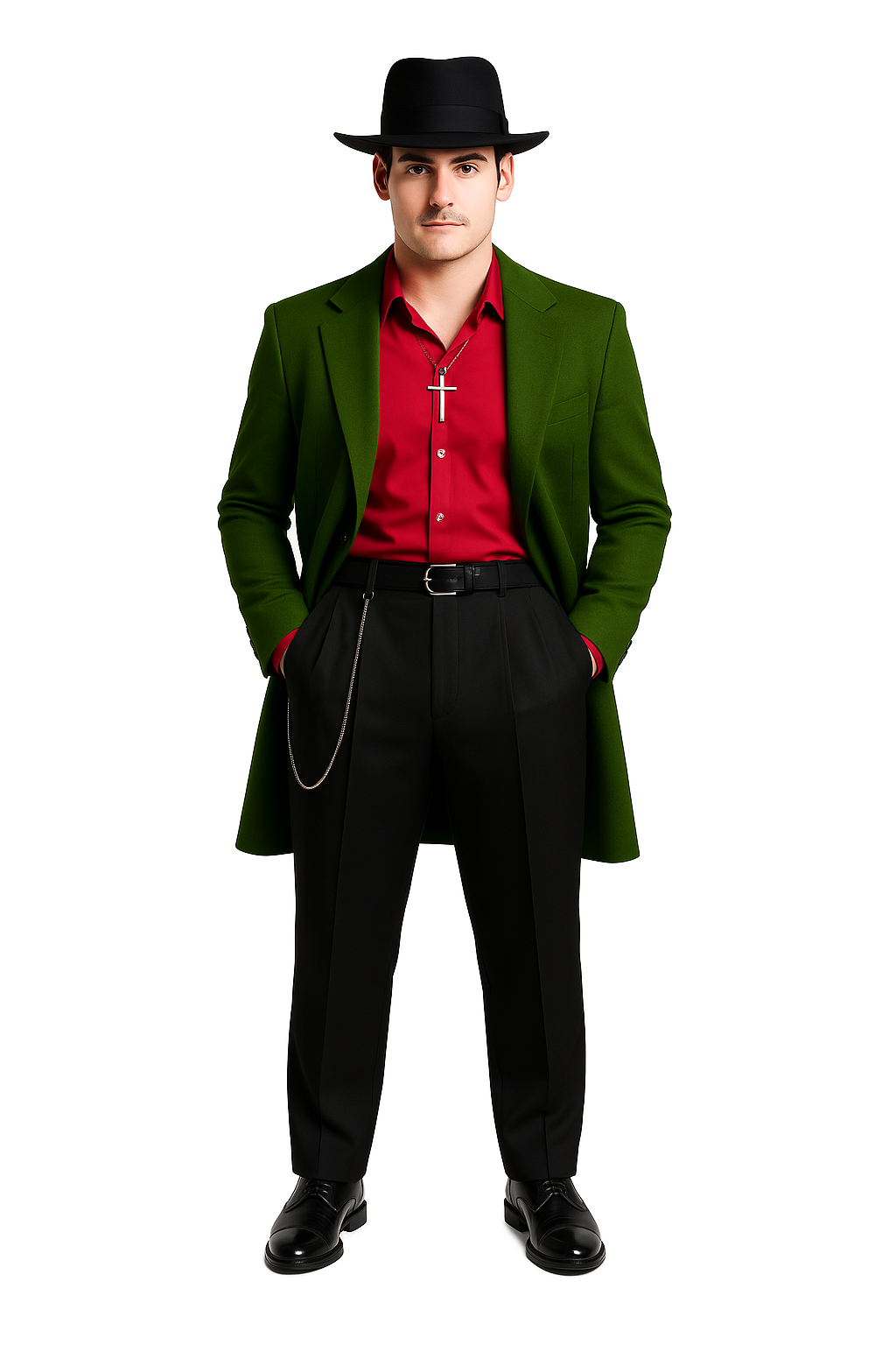 Mens Zoot Suit in Solid Black Available in 7 Colors-New Designer Collection - 38 Short Jacket+32 Waist Adjustable 28to34)(Height: 5 4 to5 7 )(Neck  15-16.5)S-M)