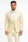 Men’s Floral Lace Ivory Tuxedo with Vest – Premium Wedding Formalwear