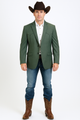 Western Blazer - Saco Para Hombre - Mens Double Button Western Green Blazer