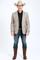 Western Blazer - Saco Para Hombre -Mens Double Button Western Taupe Blazer