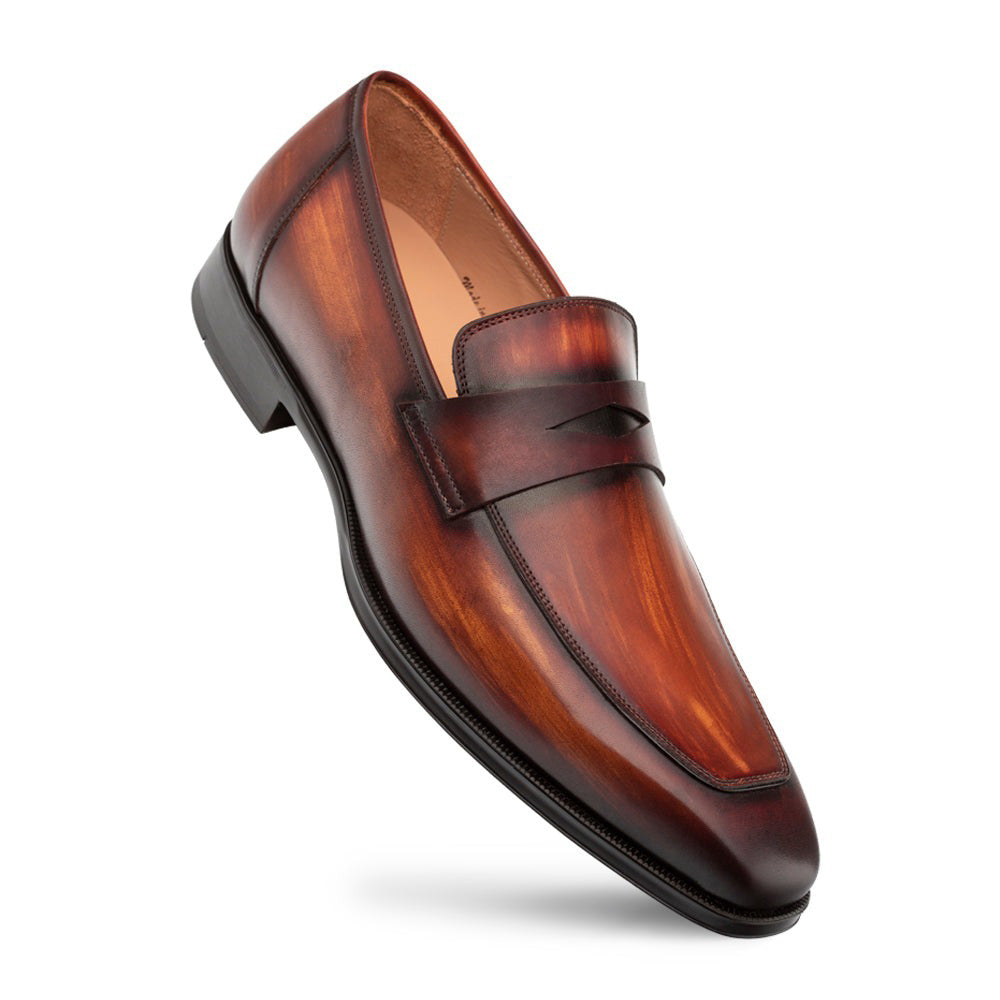 Mezlan Avenue Rubber Sole Penny Loafers Cognac / Rust (20910) - Medium