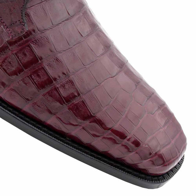 J Toe Cowboy Boots - J Toe Western Boots - Mezlan Burgundy Gator Shoes Oxford Lace-up Anderson - 8 M