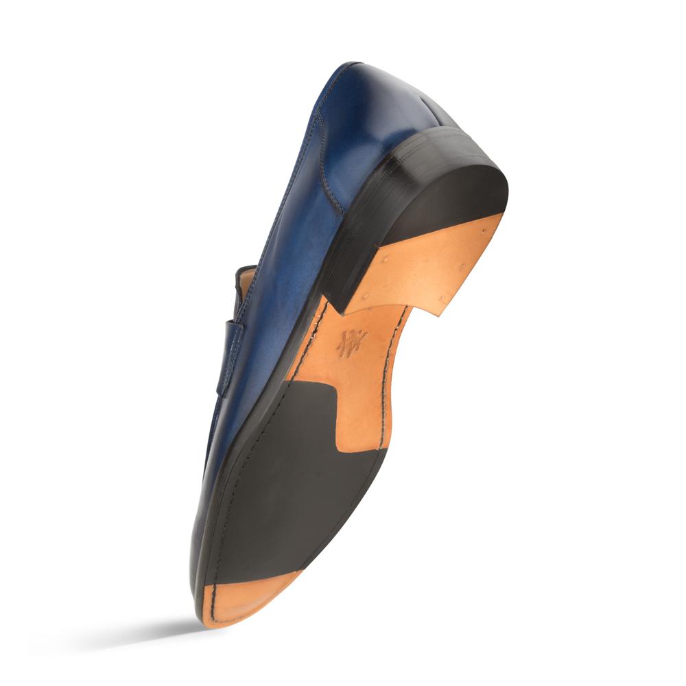 Mezlan Calfskin Penny Loafers Navy (E20243) - Medium