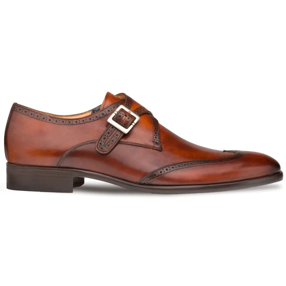 Mezlan Forest Wingtip Monkstrap Shoes Cognac (9268) - Medium