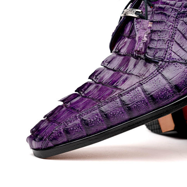 Marco Di Milano Cancun Purple Caiman Crocodile Derby - 6