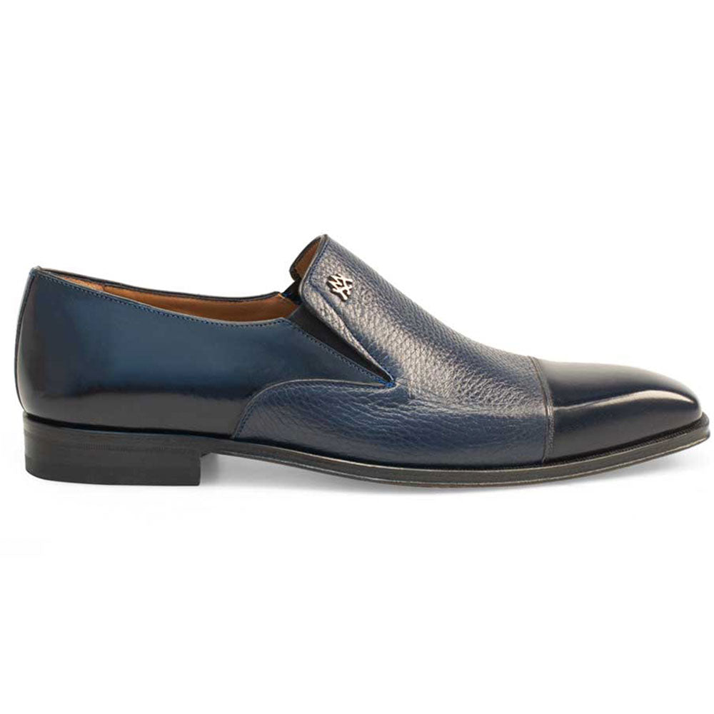 Mezlan Milani Deerskin Cap Toe Loafers Blue (18984) - Medium