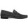 Mezlan RX612 Black Genuine Ostrich Leather Dress Moccasin Shoes