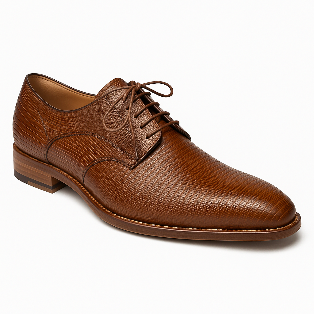 8 Mens Mezlan Pegaso Lizard Dress Shoe in Tan