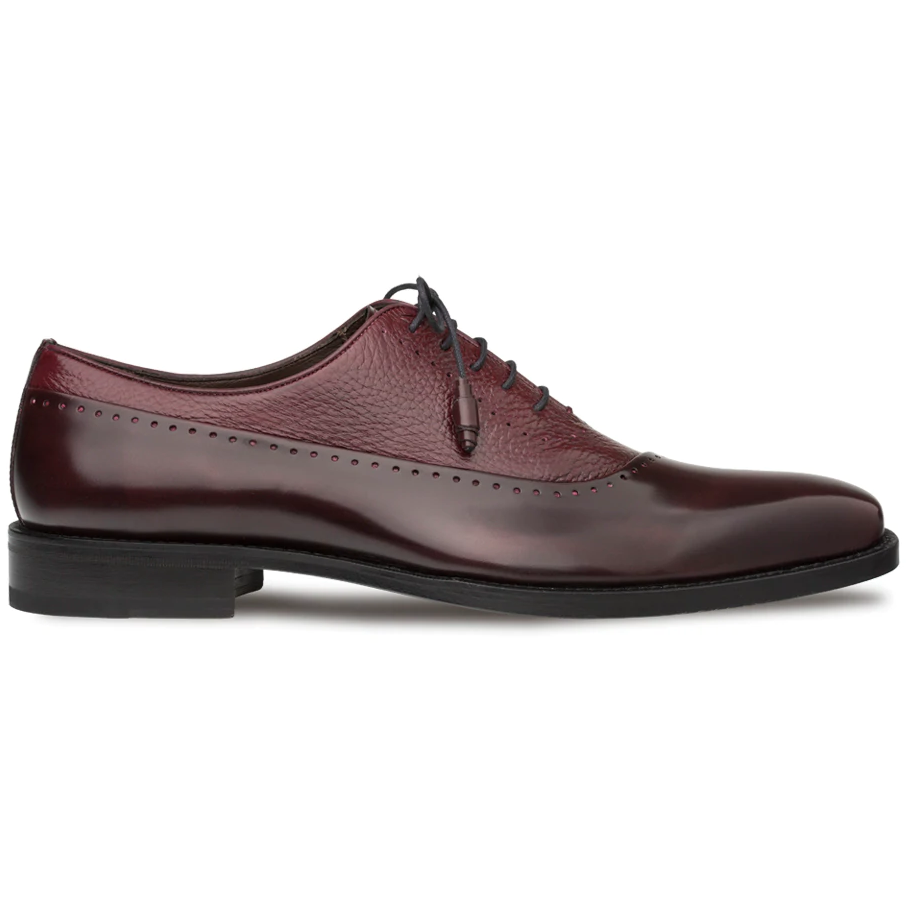 Mezlan Postdam Deerskin Calfskin Shoes Burgundy (16409) - Medium