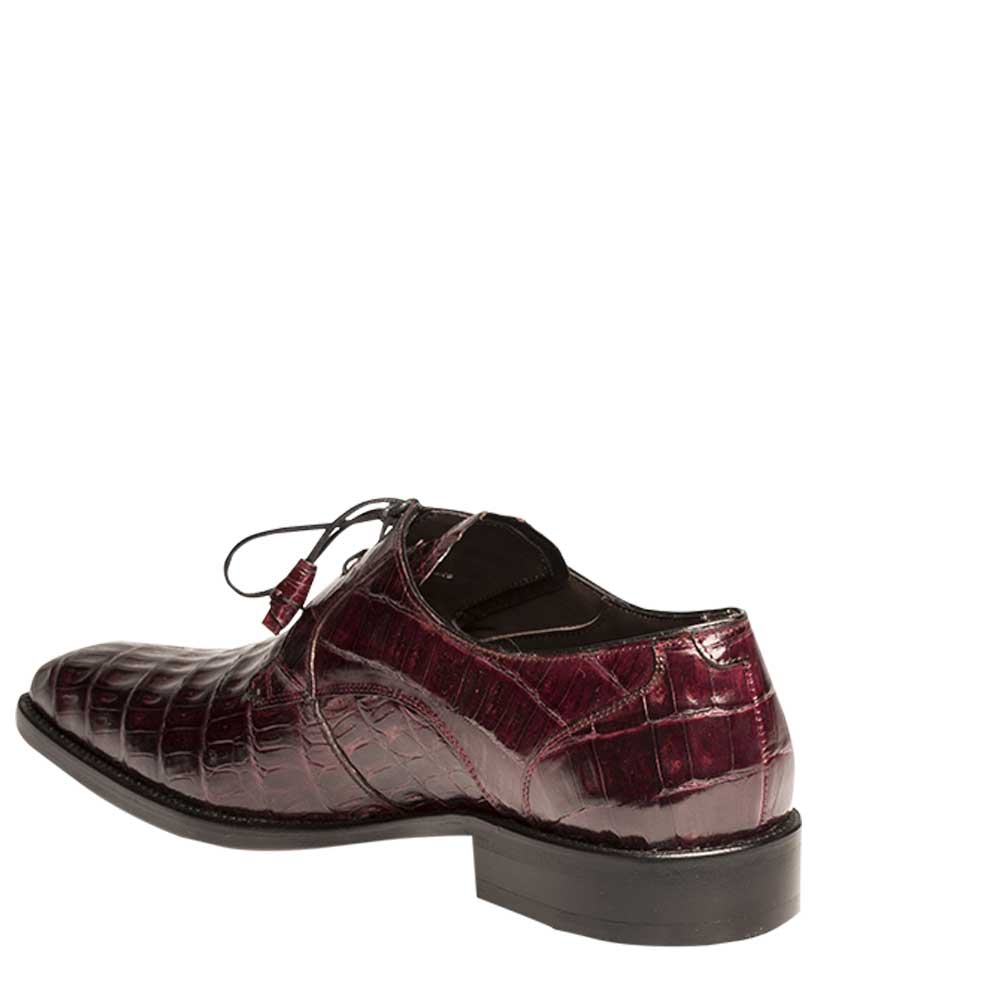 Mens Mezlan Anderson Caiman Crocodile Dress Shoe in Burgundy - 7