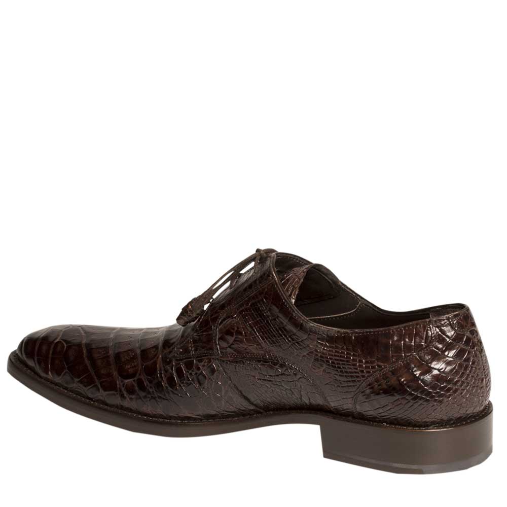 Mens Mezlan Anderson Caiman Crocodile Dress Shoe in Brown - 7