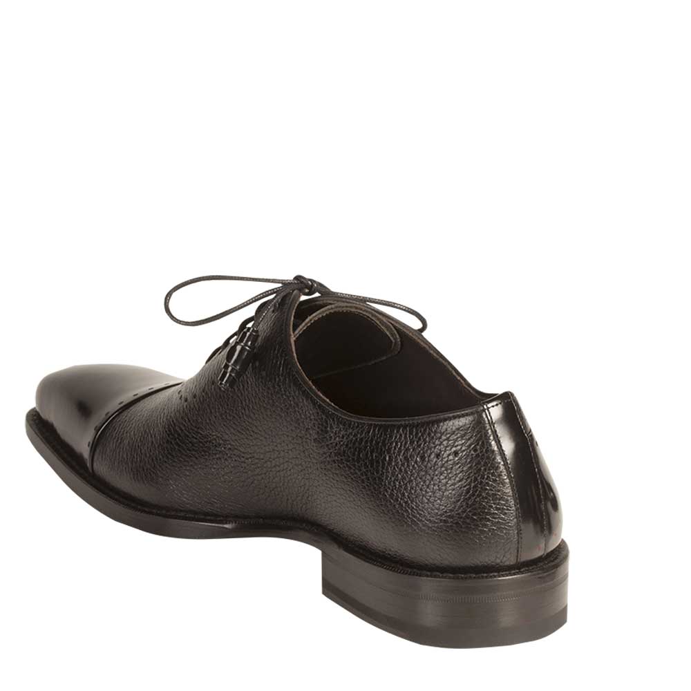 Mens Mezlan Postdam Calfskin Oxford Dress Shoe in Black - 7.5