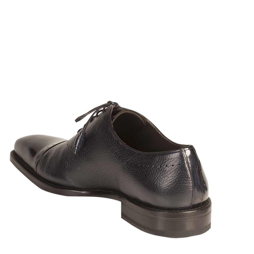 Mens Mezlan Postdam Calfskin Oxford Dress Shoe in Navy - 7.5