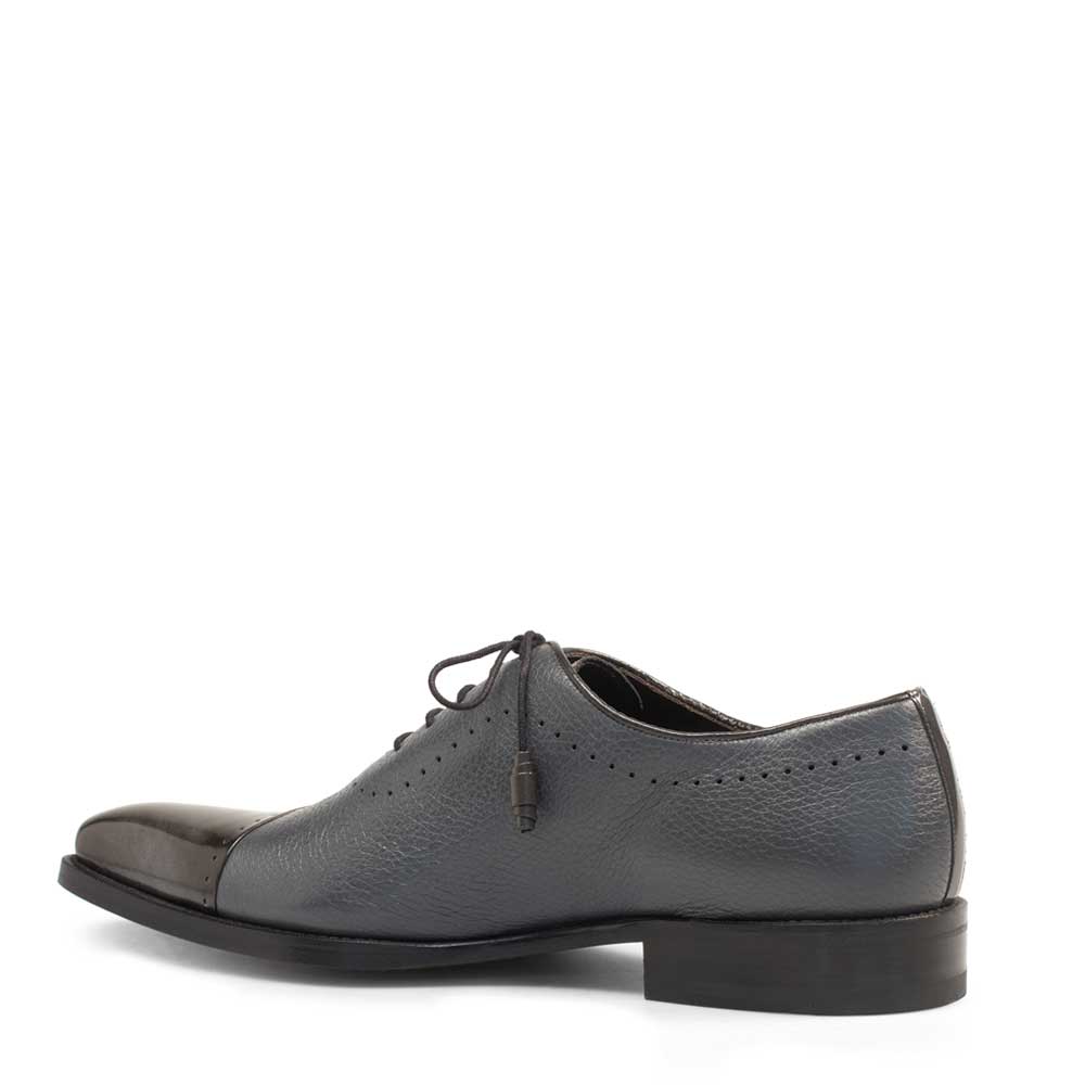 Mens Mezlan Postdam Calfskin Oxford Dress Shoe in Grey - 7.5