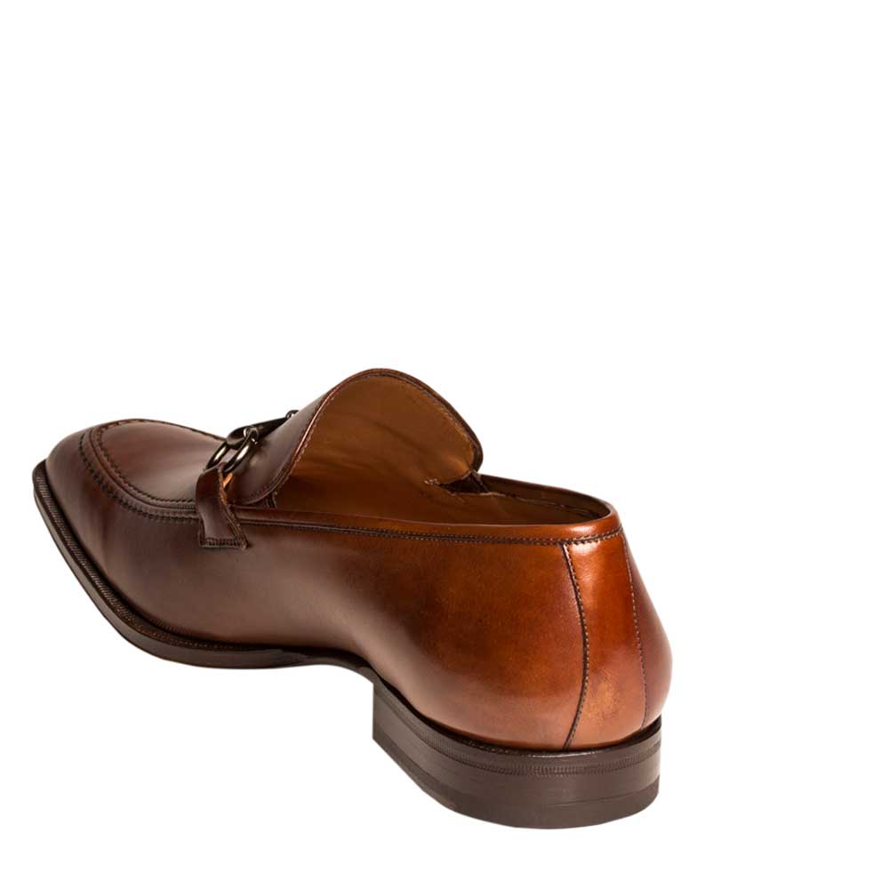 Mens Mezlan Tours Calfskin Slip On Loafer in Cognac - 7