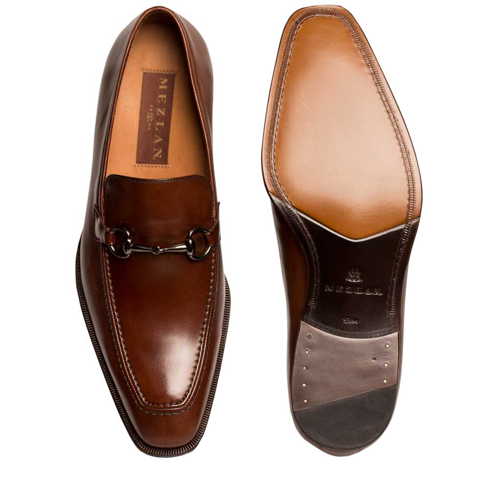 7 Mens Mezlan Tours Calfskin Slip On Loafer in Cognac display picture 1
