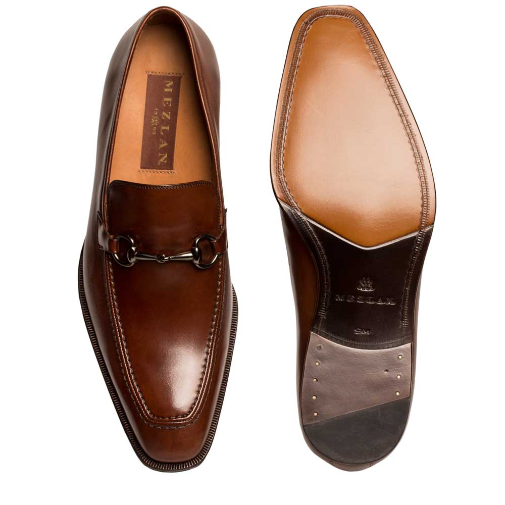 Mens Mezlan Tours Calfskin Slip On Loafer in Cognac - 7