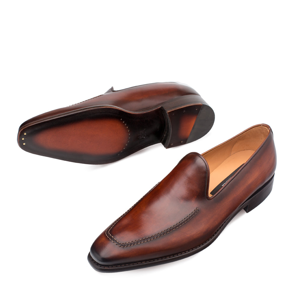 Mens Mezlan Curtana Dress Shoe Loafer in Cognac - 8.5