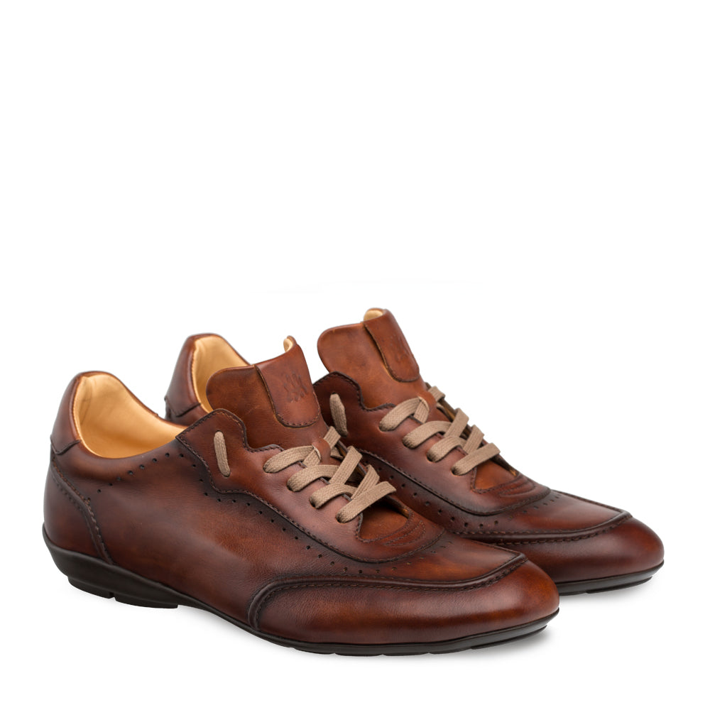 Mens Tivoli Calfskin Sneaker in Cognac - 8.5