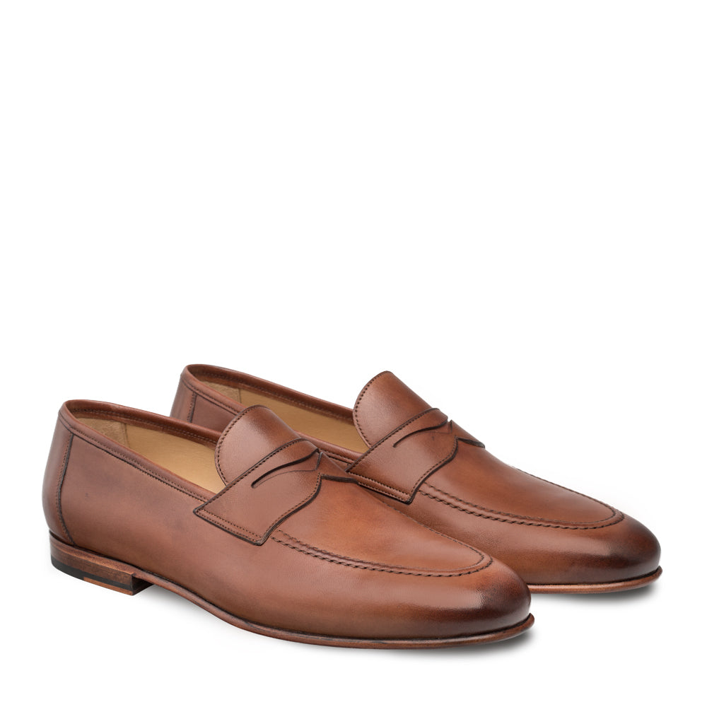 Mens Mezlan Pompei Penny Loafer in Tan - 8