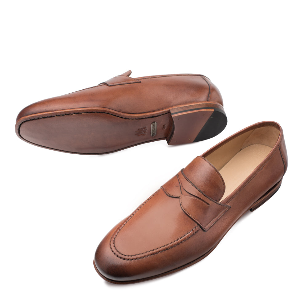 Mens Mezlan Pompei Penny Loafer in Tan - 8