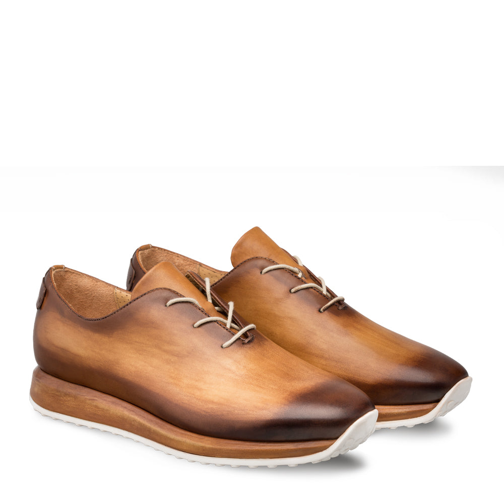 Mens Mezlan Brahman Dress Sneaker in Cognac - 8