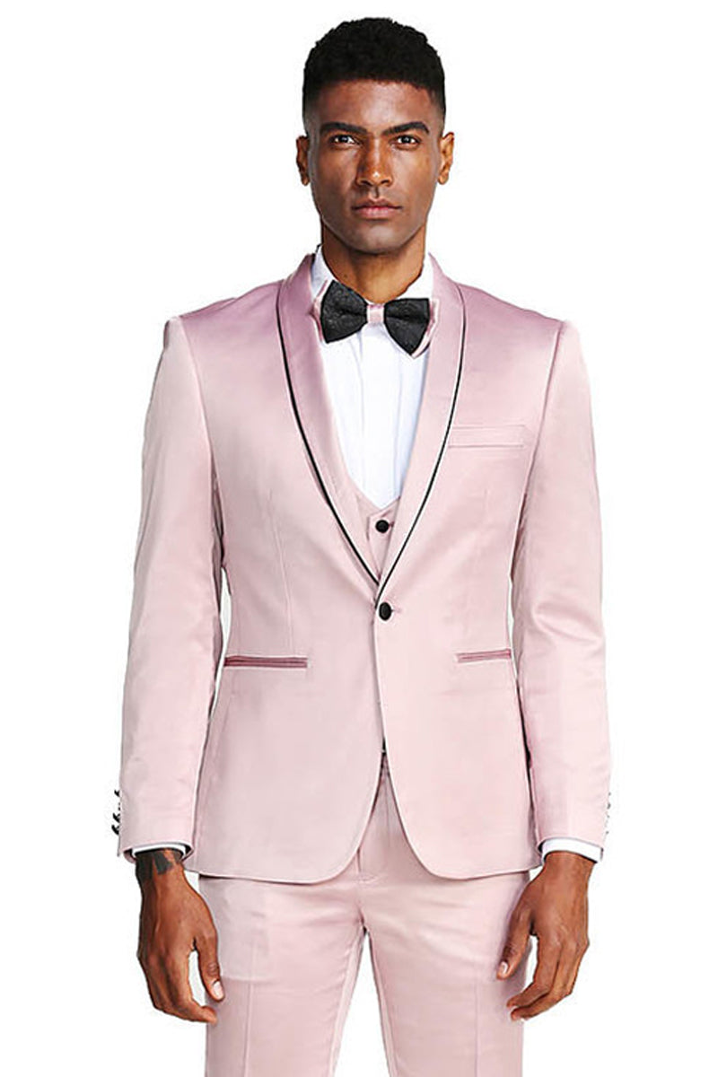 Blush Pink Tuxedo Suit