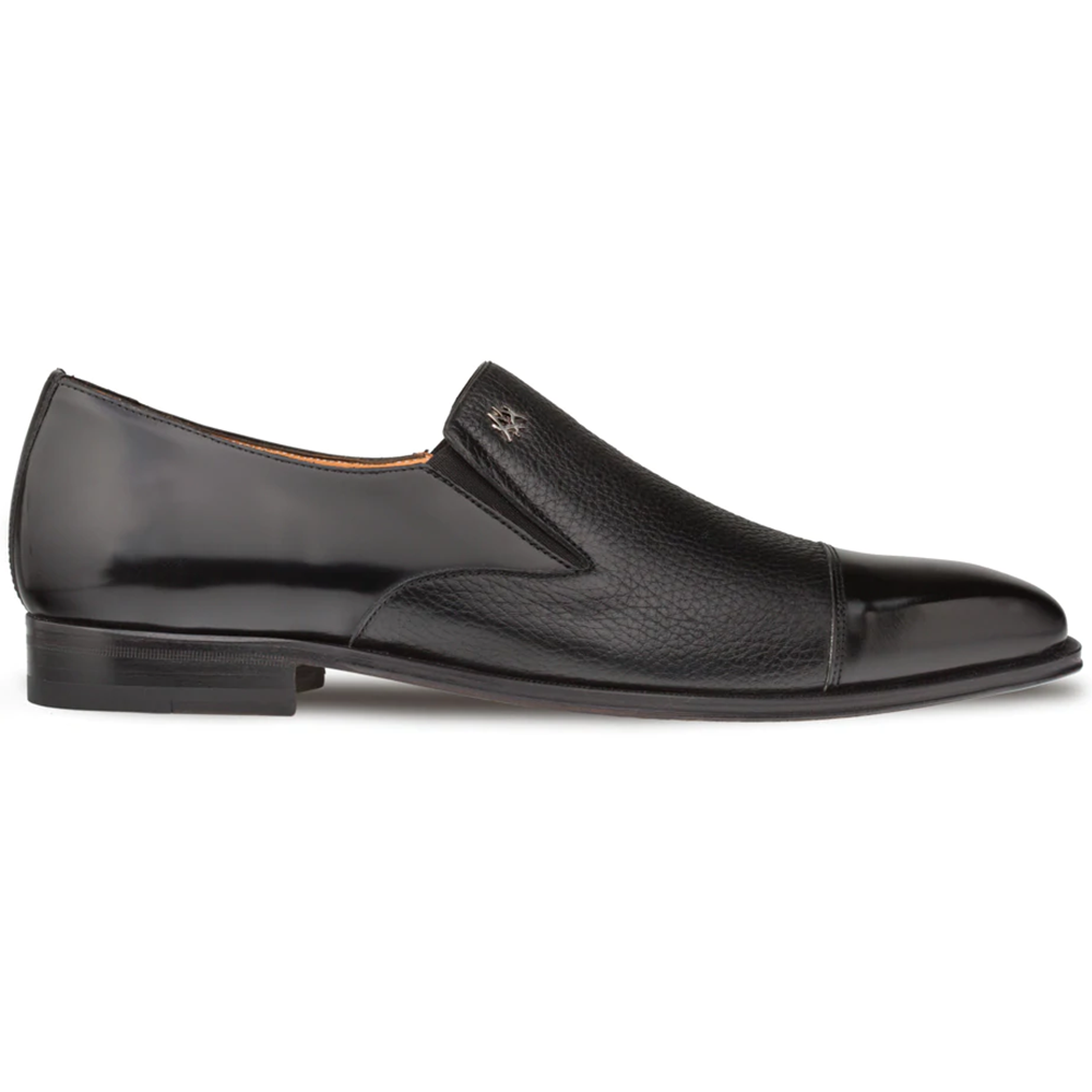 Mezlan Milani Deerskin Cap Toe Loafers Black (18984)