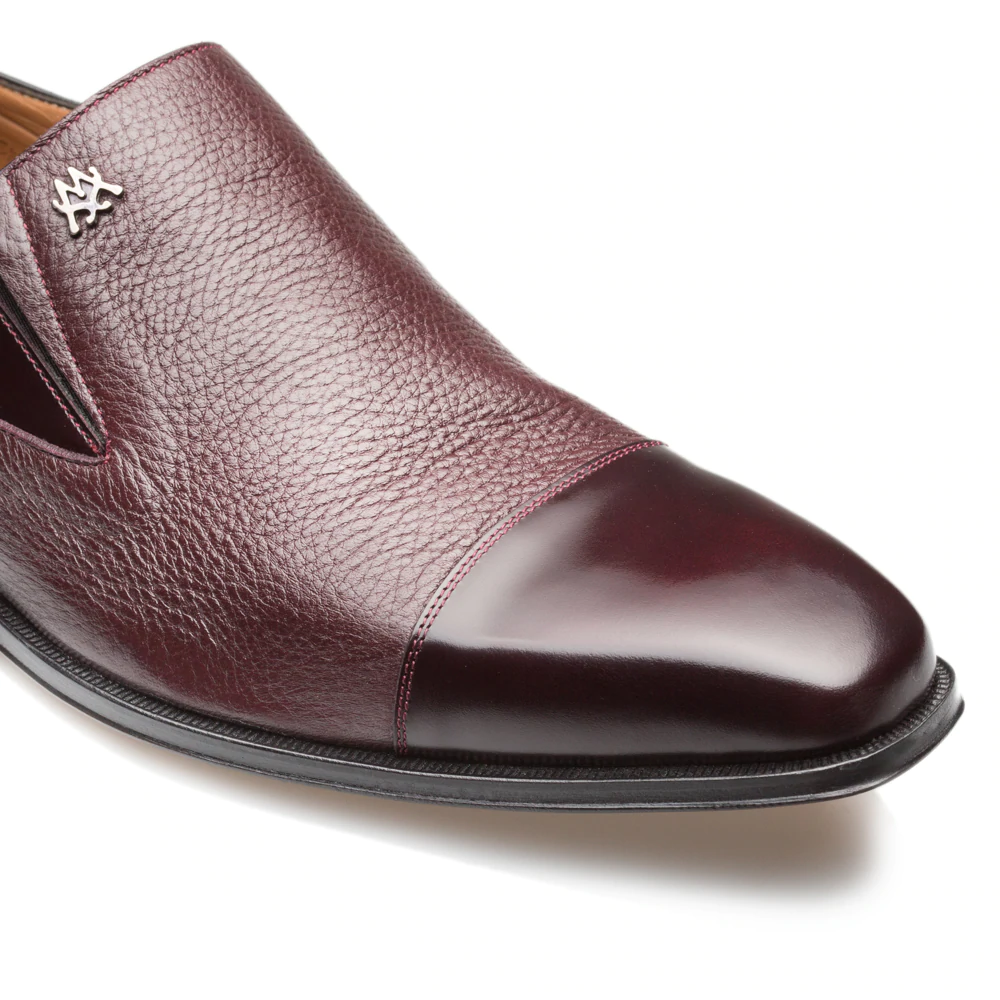 Mezlan Milani Deerskin Cap Toe Loafers Burgundy (18984) - Medium