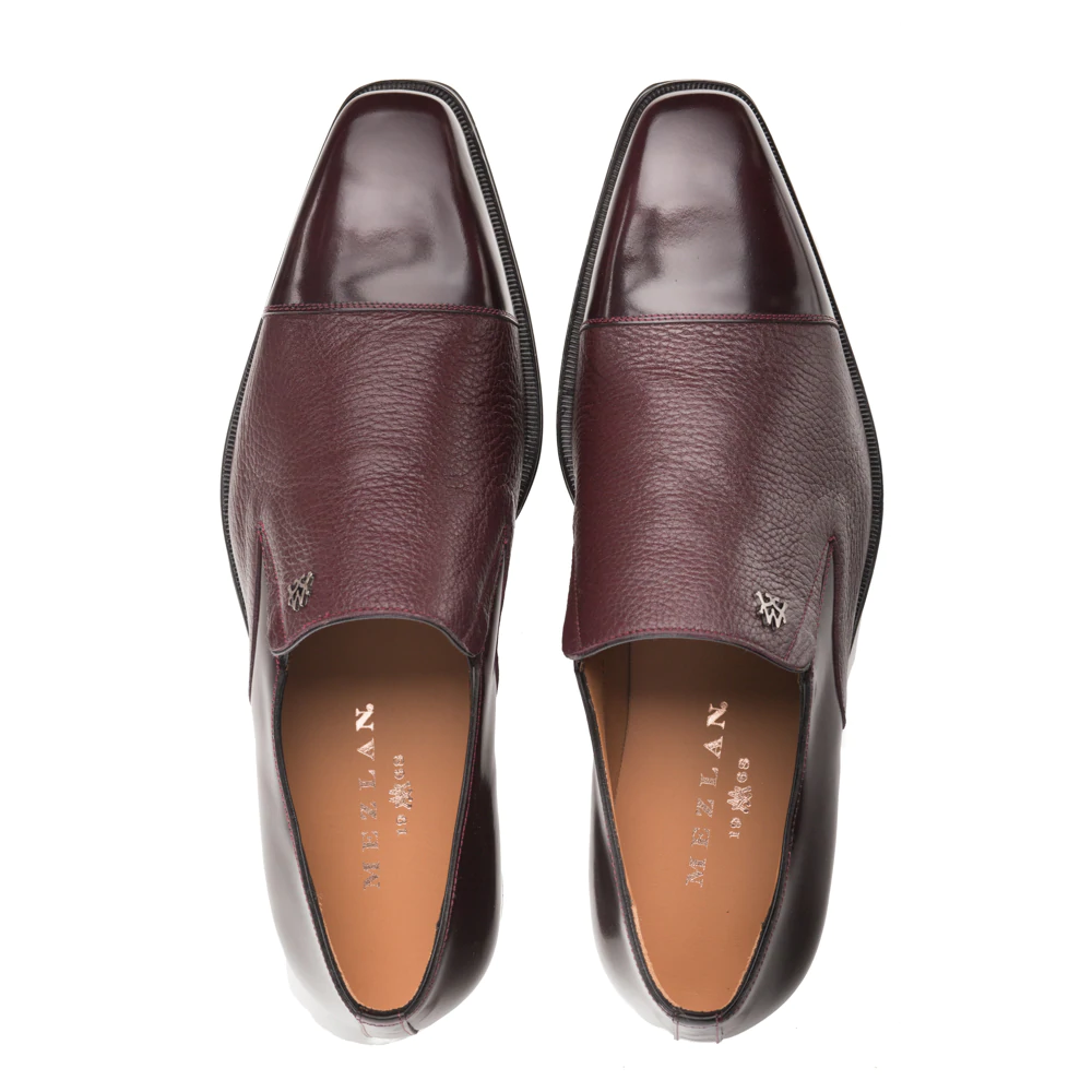 Mezlan Milani Deerskin Cap Toe Loafers Burgundy (18984) - Medium