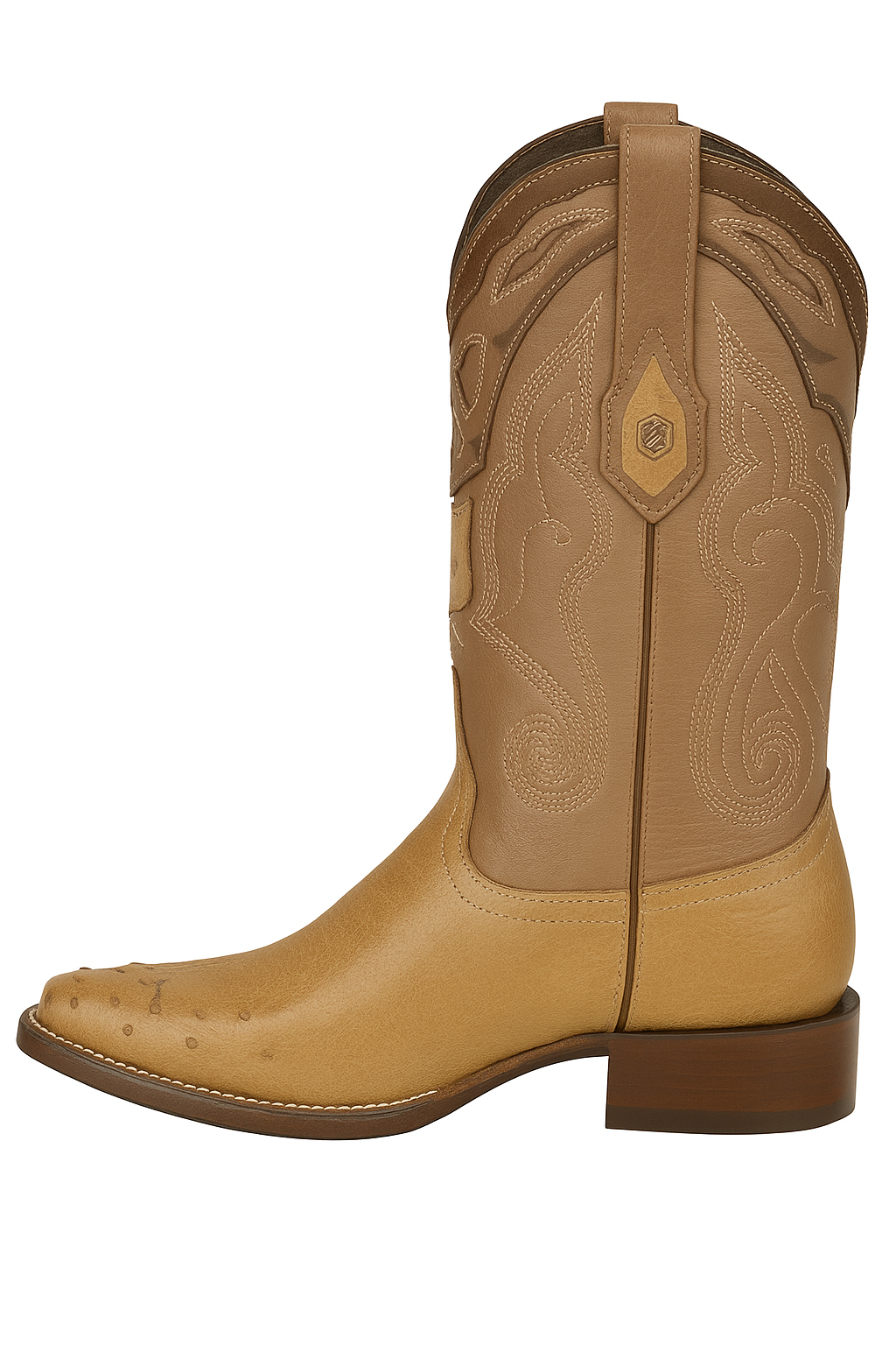 Men's Wild West Smooth Ostrich Skin 3X Toe Boots 29504-B - 6