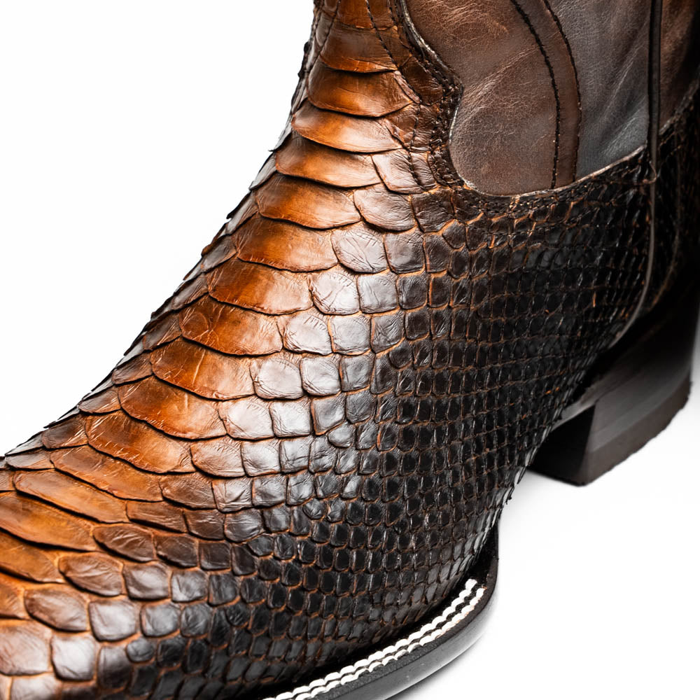 Marco Di Milano Missouri Lisboa Python Square Toe Cowboy Boots - 7