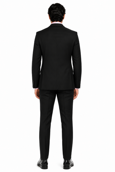 Mix and Match Suits Solid Black Quality Suit Separates, Total Comfort Any Size Jacket&Any Size Pants