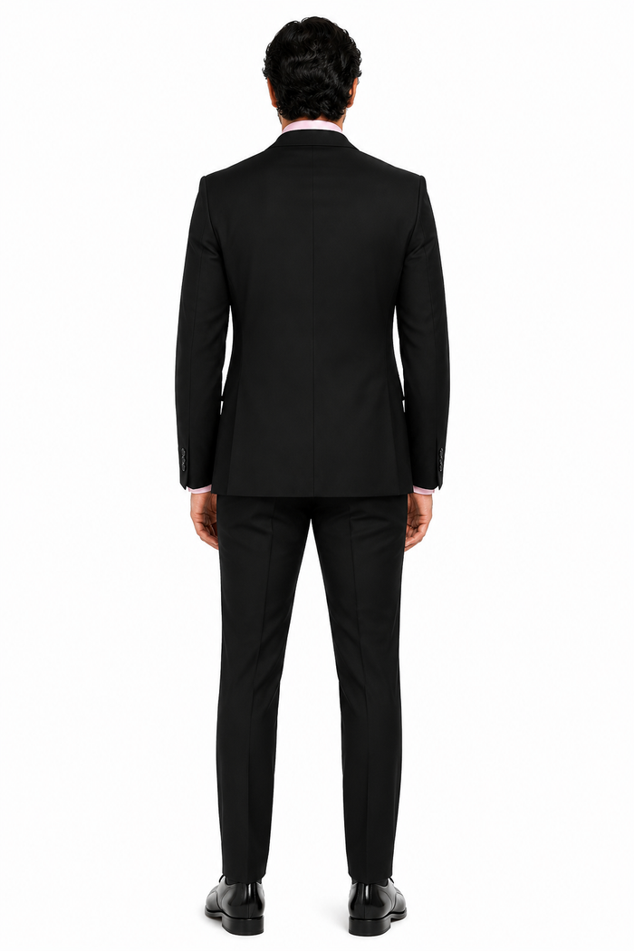 Mix and Match Suits Solid Black Quality Suit Separates, Total Comfort Any Size Jacket&Any Size Pants