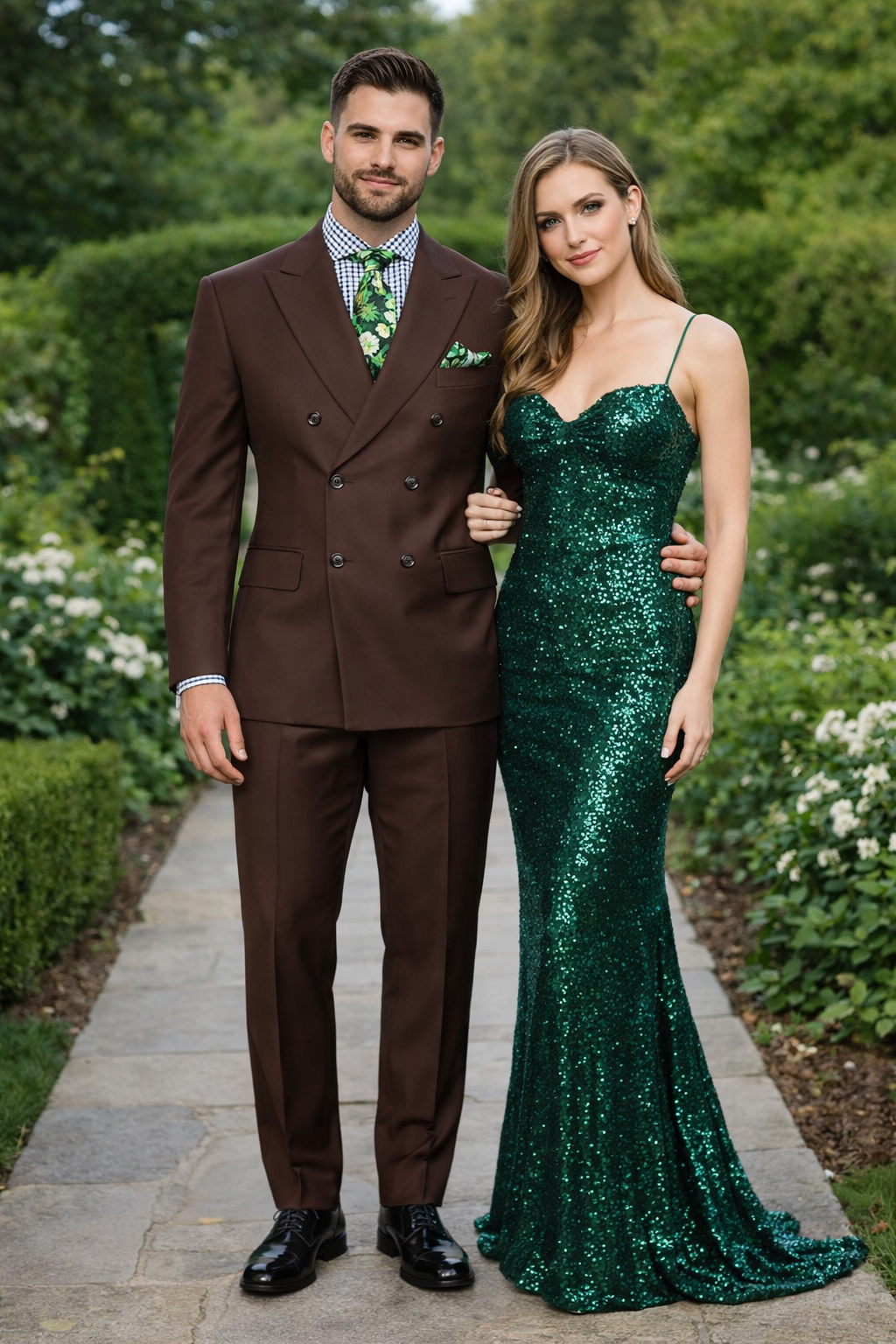 Apollo King Men's 2pc Double Breasted Suit Wide Peak Lapel with Slim Fit Cut