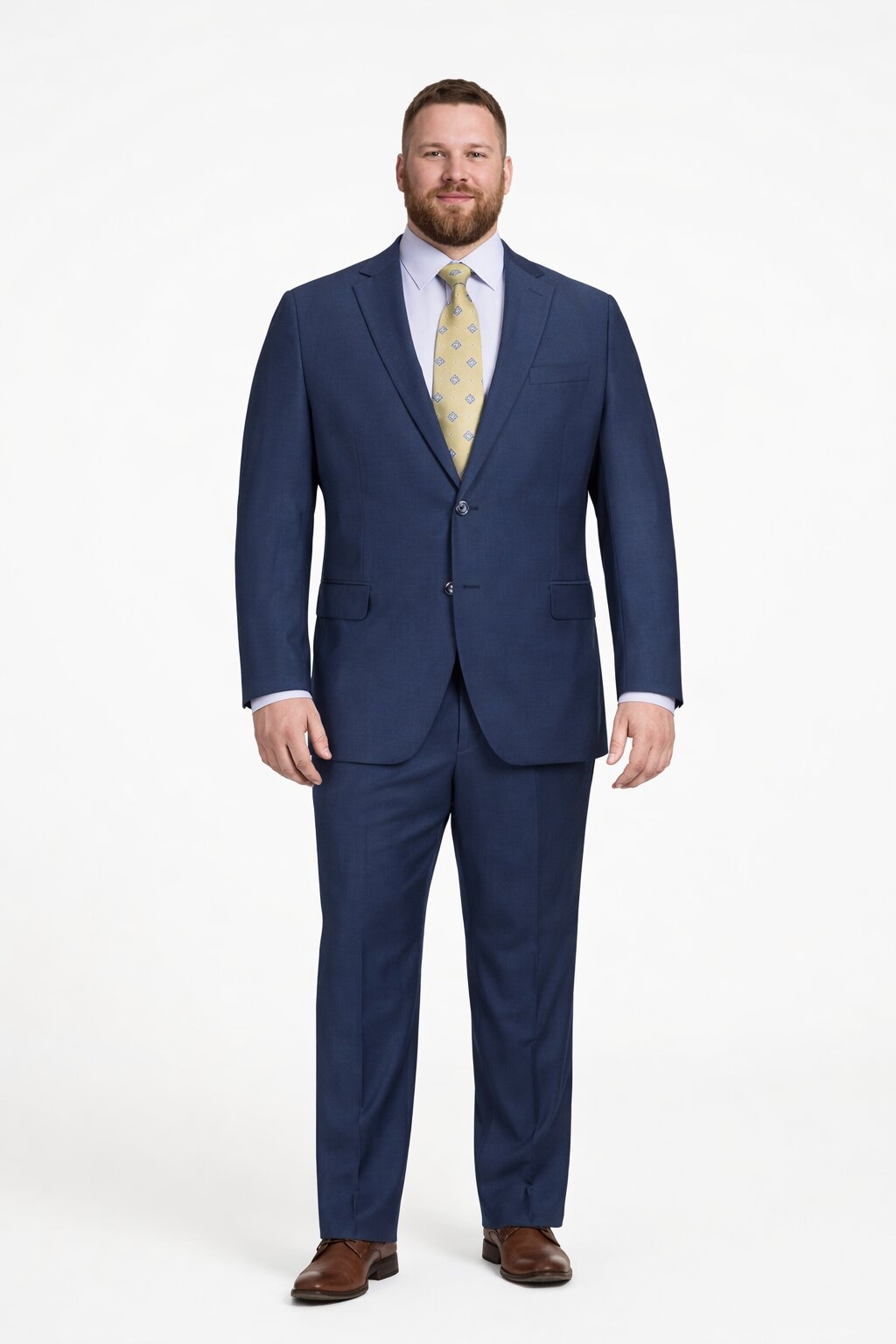 Modern Fit Tiglio Wool Double-Breasted Suit Premium Tailored Formal Suit