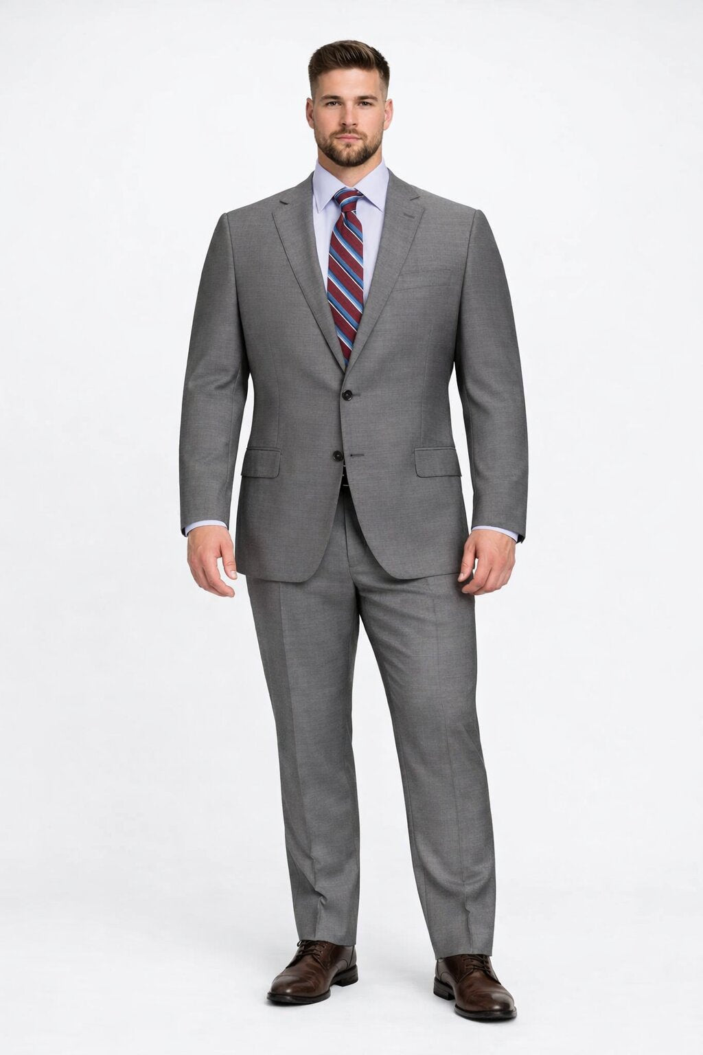 Modern Fit Tiglio Wool Double-Breasted Suit Premium Tailored Formal Suit