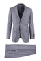 Tiglio Italian Suit - Real Wool Fabric Super 150's Novello Light Gray, Modern Fit Suit in Color Light Gray