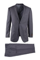 Tiglio Italian Suit - Real Wool Fabric Super 150's Novello Gray, Modern Fit Suit in Color Gray